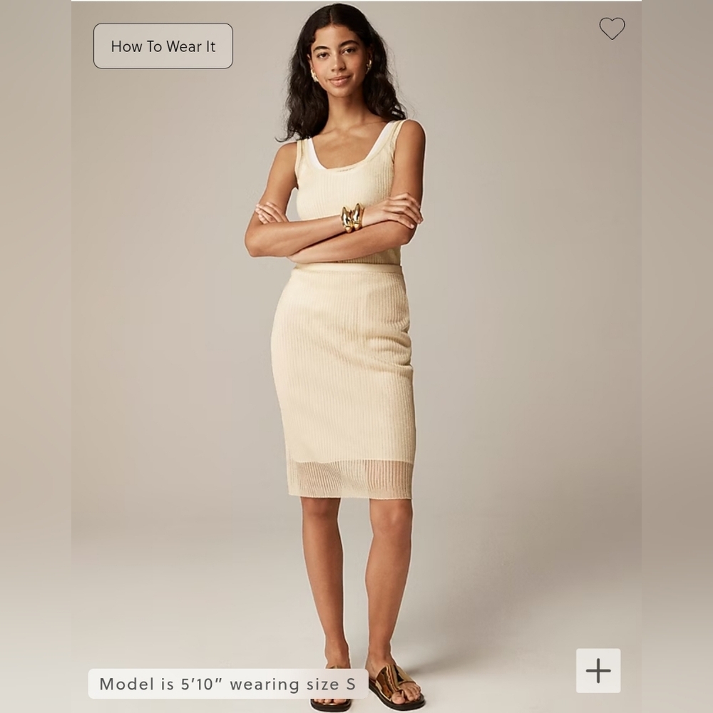 NWT J. Crew Collection sheer layered sweater-skirt, size XS